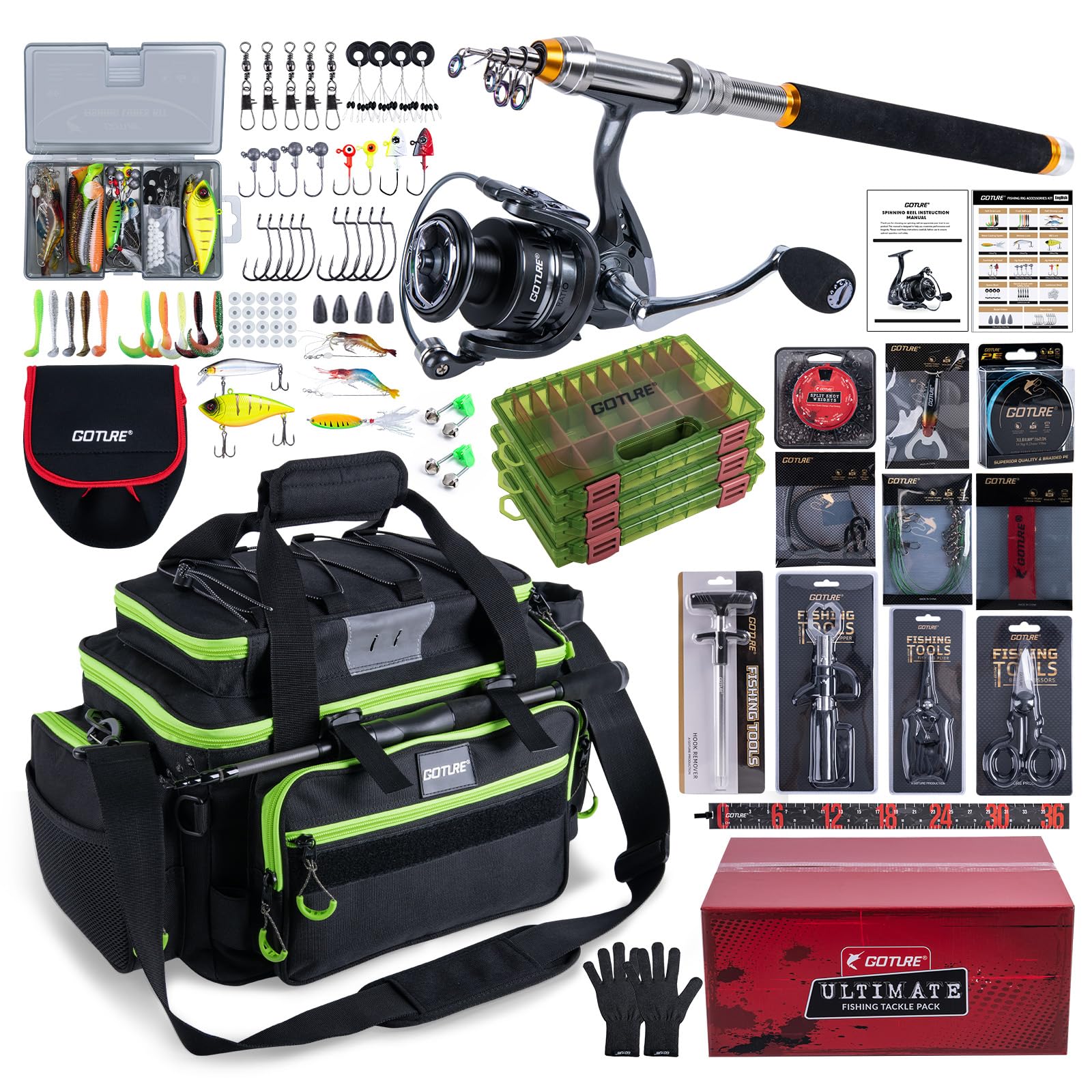 Goture Portable Travel Fishing - Reel Bag avaliação e preço