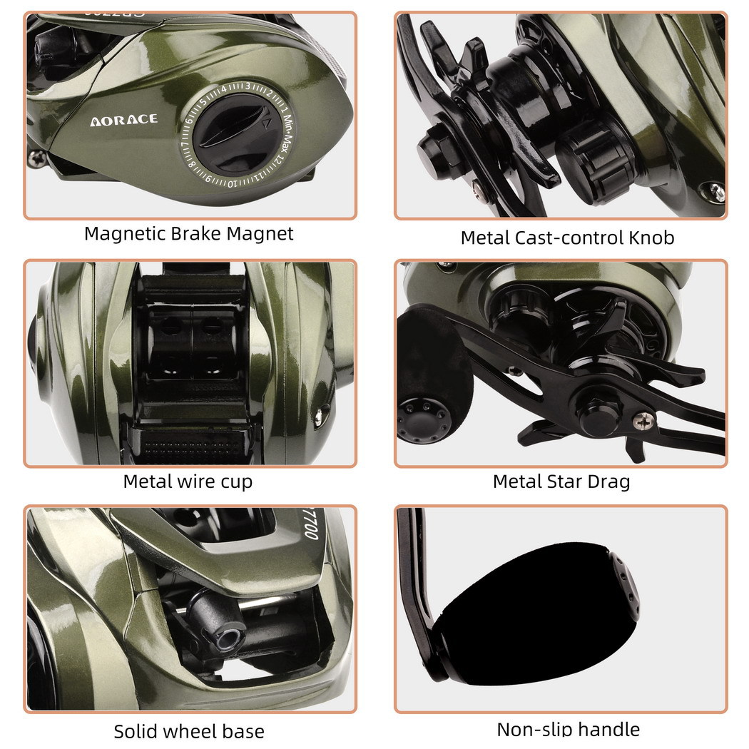 Baitcasting Reel 7.2 1 High Sp - Reel Spare Spool avaliação e preço