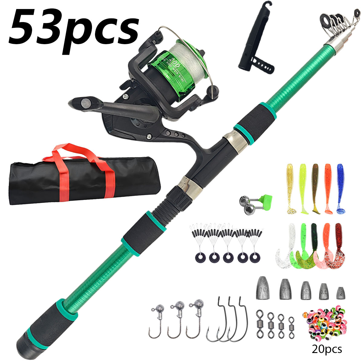 Portable Telescopic Fishing Ro - Spincast Reel avaliação e preço