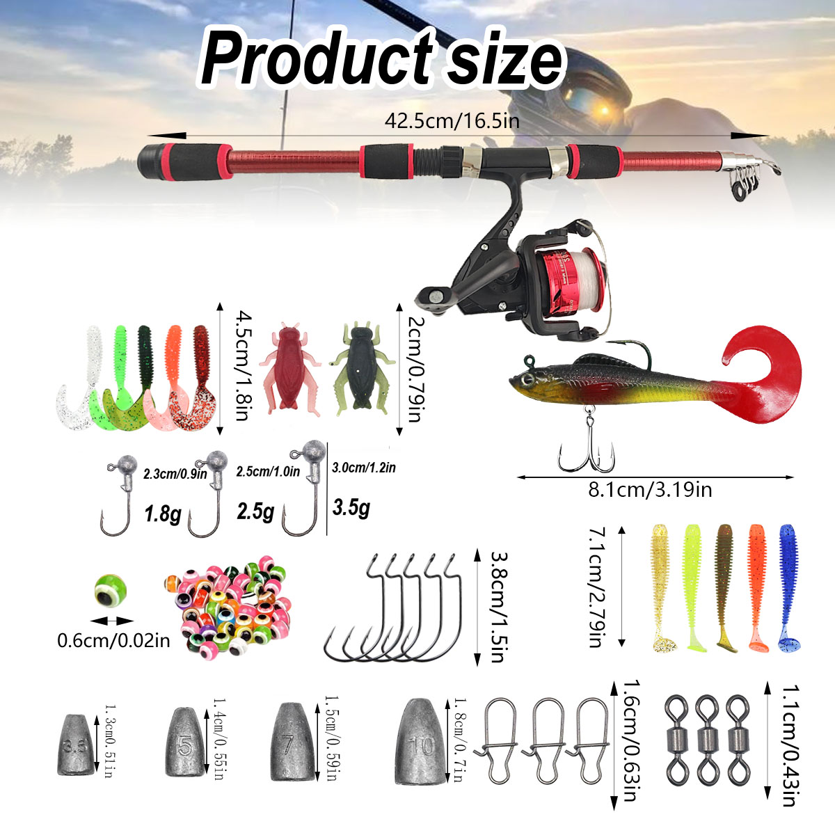 Portable Telescopic Fishing Ro - Spincast Reel avaliação e preço