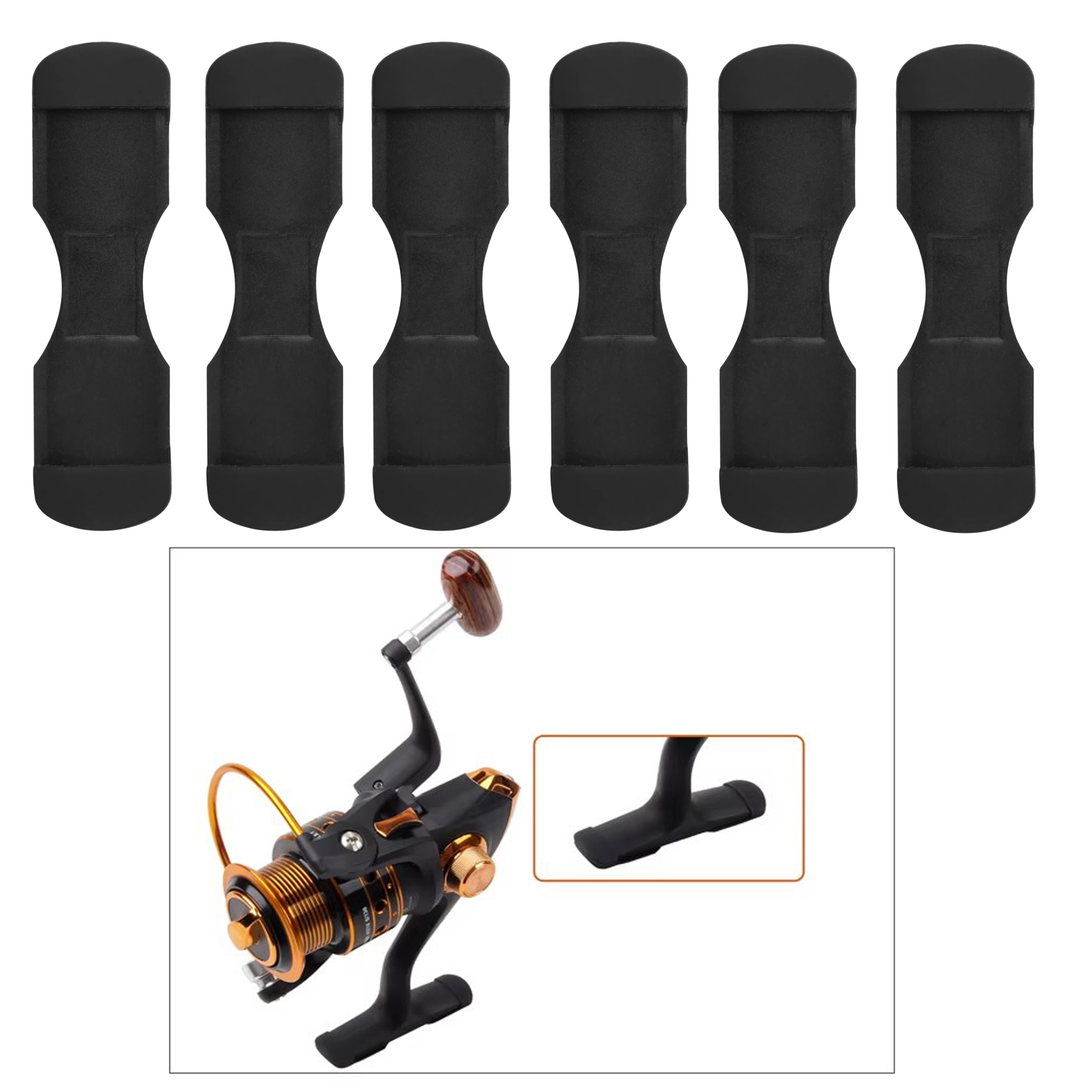6pcs Black Rubber Fishing Reel - Trolling Reel avaliação e preço