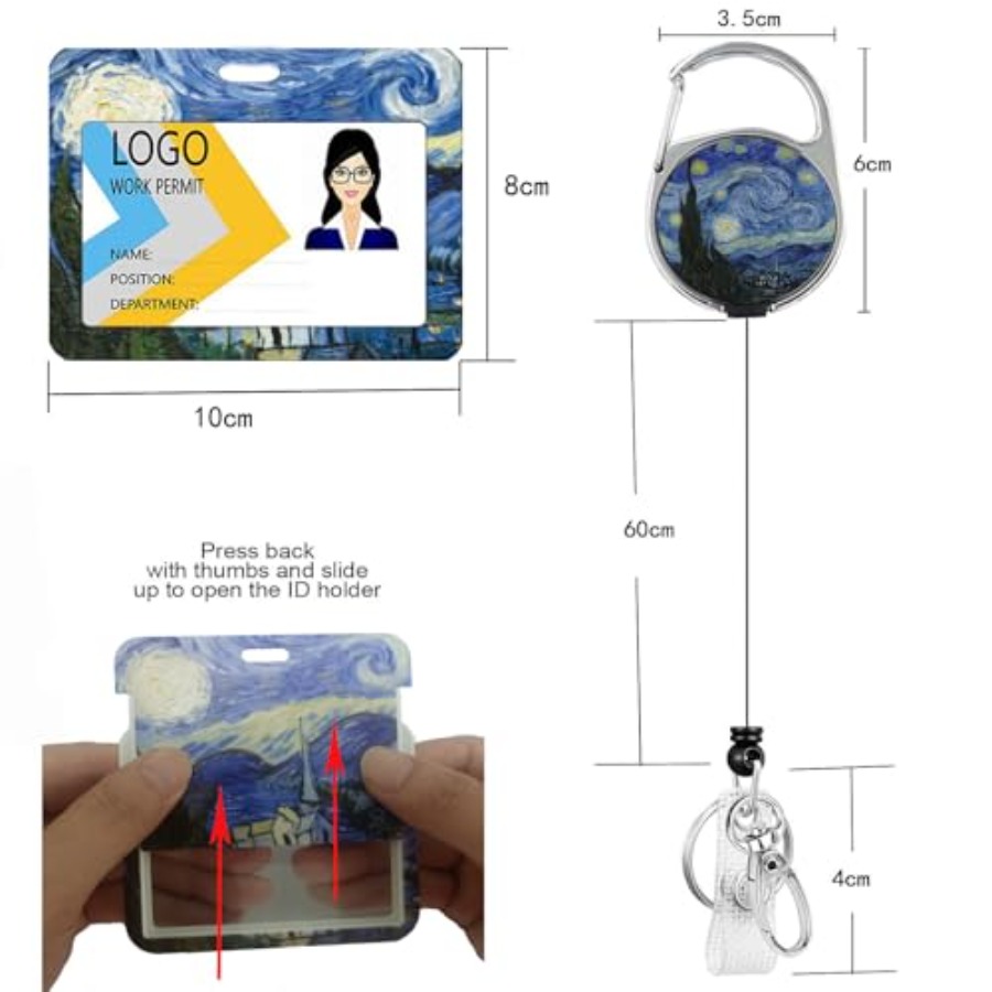 2 Pack ID Badge Holder with Re - Reel Oil avaliação e preço