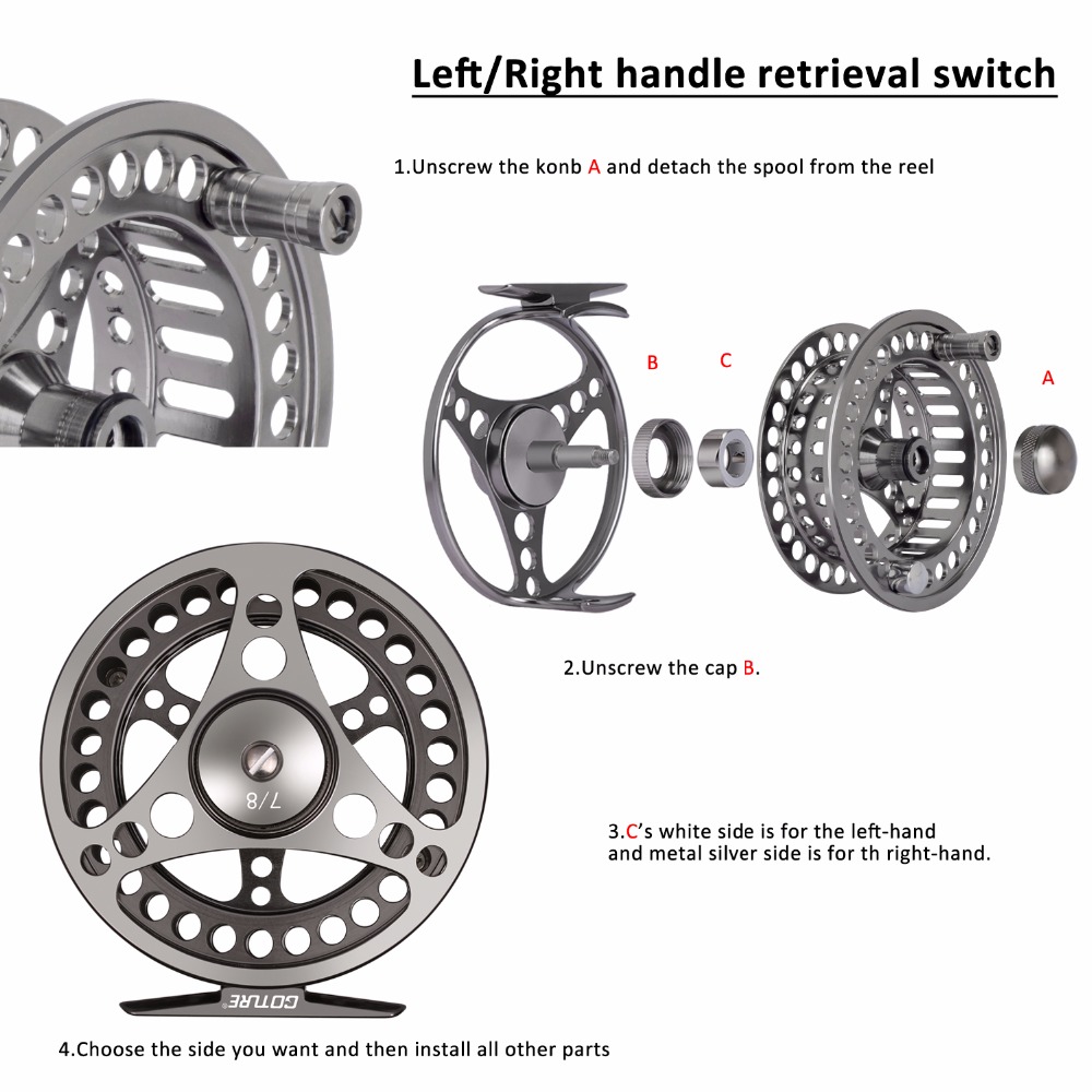 Goture Fly Fishing Reel 3/4 5/ - Reel Spare Spool avaliação e preço