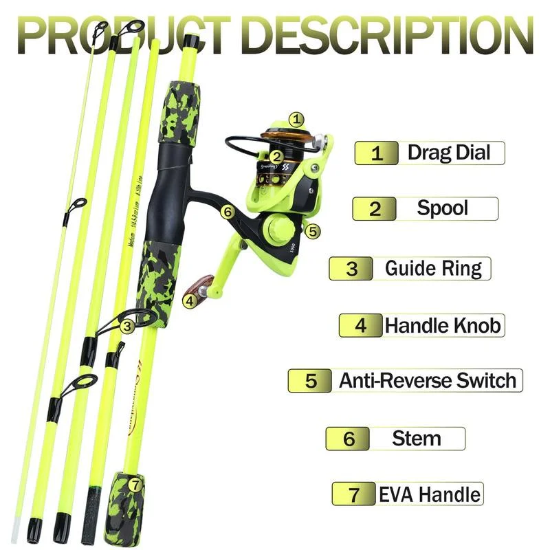 Sougayilang Portable 5 Section - Spincast Reel avaliação e preço