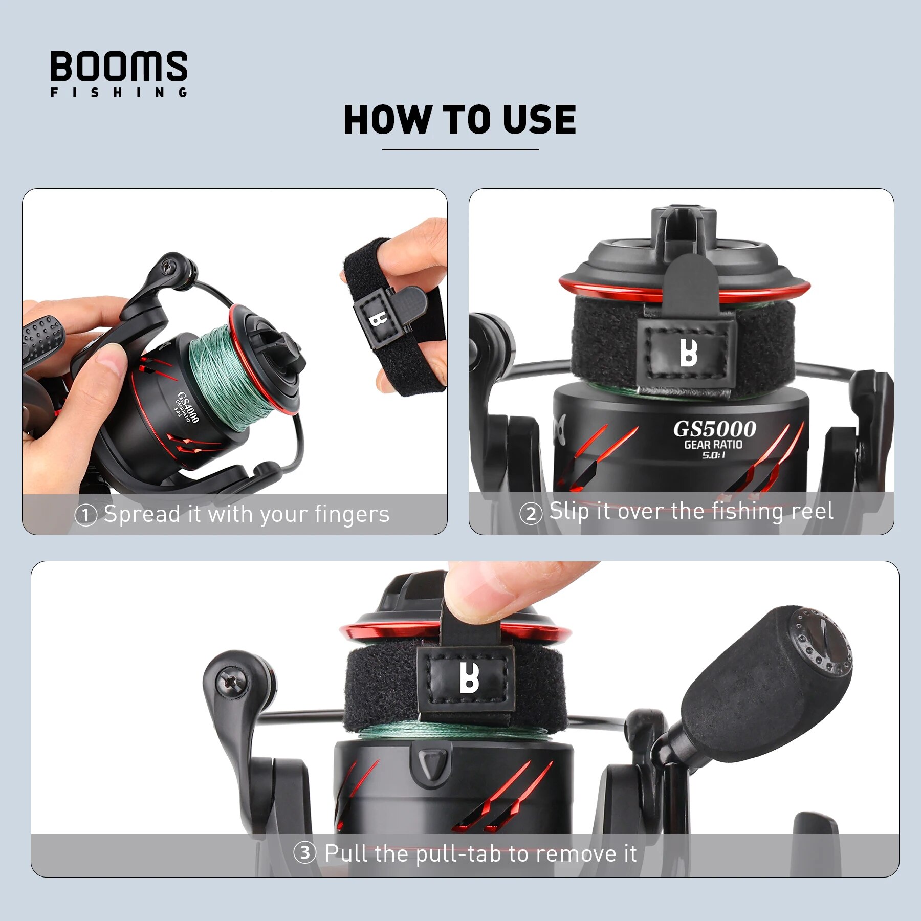 Booms Fishing SB1 4Pcs Spinnin - Reel Cover avaliação e preço